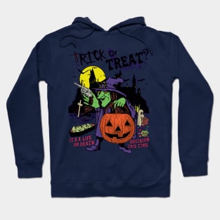 Trick Or Treat? Funny Witch Pumpkin Halloween Horror Hoodie